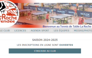 Les inscriptions pour la saison 2024/2025 au TT La Roche Vendée