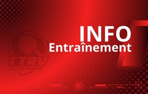IMPORTANT : Modification des entraînements du mercredi 21 janvier