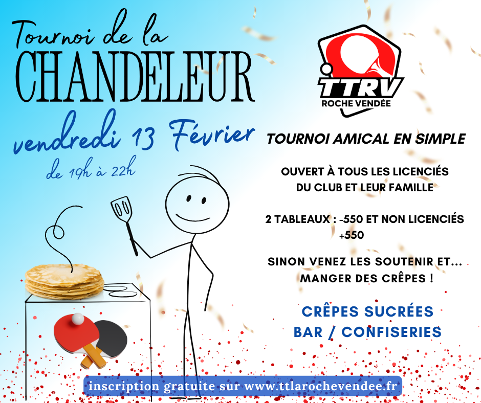 inscription tournoi amical de La Chandeleur