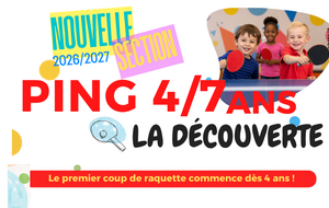 Porte-ouverte au Ping 4/7 ans
