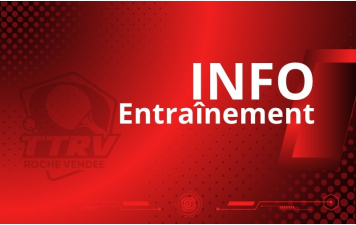 IMPORTANT : Modification des entraînements du mercredi 21 janvier